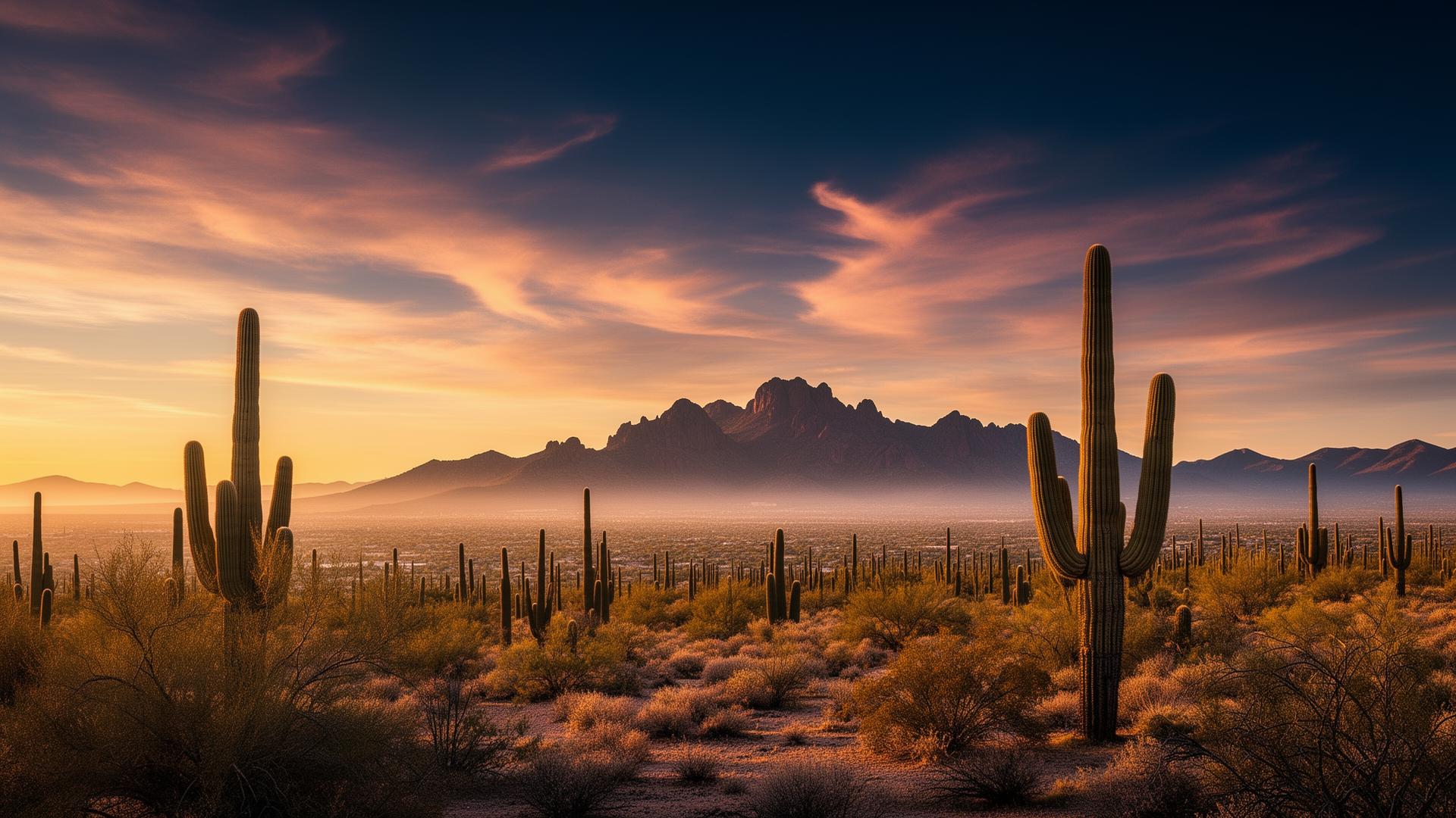 Sonoran desert sunrise near Scottsdale, Arizona